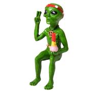 Genérico Figura de Alien - de Mesa de Resina - Muñeco Extraterrestre de Colección | para Salpicadero, Interior, Exterior, Jardin, Halloween