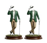 Genérico Figura de Caballero Golfista - Un Elegante Homenaje al Amor por el Golf; Estatua de Golfista Moderno con Cabeza Invisible; Elegante Escultura Decorativa para Escritorio (2pcs)