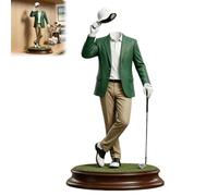 Genérico Figura de Caballero Golfista - Un Elegante Homenaje al Amor por el Golf; Estatua de Golfista Moderno con Cabeza Invisible; Elegante Escultura Decorativa para Escritorio (1pc)