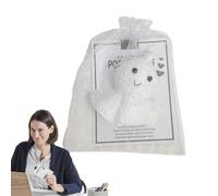 Genérico Figura de Crochet de Panda Relleno - Compañero de Artesanal de 3,74 x 2,76 Pulgadas, Paquete de Mensajes de felicitación, de presentación de Organza | Días Festivos Cumpleaños Acción de gr