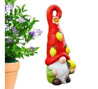 Genérico Figura De De Cerámica - Figura De Enano con Temática De Frutas, Escultura De Gnomos, Decoración De Sala De Estar | Estatua De Enano De Limón Y Fresa De Cerámica De 29cm con Colgante, para
