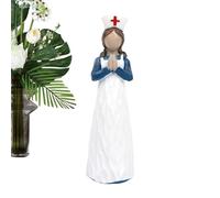 Genérico - Figura de enfermera Mini - Decoración de resina pintada a mano, detalles cuidados, ideal para estantería, armario o estantería, para familiares compañeros de trabajo, hogar regalo