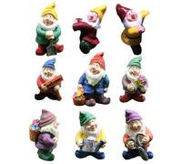 Genérico Figura De Gnomos En Miniatura - 9 Piezas Mini Accesorios para Jardín de,Decoraciones de Enano para Maceta,para Interior Exterior Patio Estante Mesa Vivero Mesita Maceta de Flores Estantería
