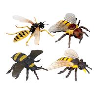 Genérico Figura De Melífera | Estatua De Insecto Melífero Simulada con Pintura Manual,Estatua Educativa Juguete Infantil,para Exhibición En Jardín Estantería Dormitorio Estudio Terraza Granja