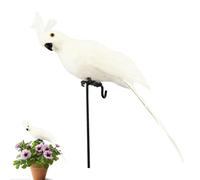 Generico Figura decorativa de pájaro falso de Parrot para jardín y balcón - Exotic Outdoor Decoration Made of Feathers and Foam - Decorative Par Rot Ornament 25 cm