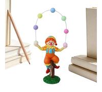 Genérico Figura Decorativa Dorado | Payas“La Buena Noticia” con Contrabajo | Figura Coleccionable Multicolor para Mujer, Día De La Madre, Carnaval Y Decoración del Hogar | Altura De La Figu De Arleq