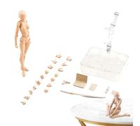 Genérico Figura Maniquí - Modelo de Madera Articulada Sólida, Accesorio De Dibujo Práctico, Decoración De Oficina, Super Herramienta Pintura Guía Para Principiantes Para Amantes Artes