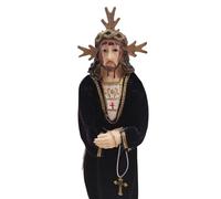 Genérico Figura Religiosa Cristo Medinaceli. Cristo MEDINACELI. Túnica Negra con Detalles Dorados, Decoración Católica. Figura Cristo Medinacelli.