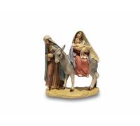 Genérico Figura Sagrada “Huida a Egipto” en Resina - 14 cm | Detalle Artesanal, Colores Vivos, Ideal para Belén, Decoración Navideña y Regalo Espiritual