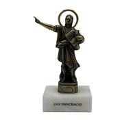 Genérico Figura San Pancracio Original: 13 cm - Marmol y Acero: Santo de la Salud, el Trabajo y la Suerte en los Negocios.