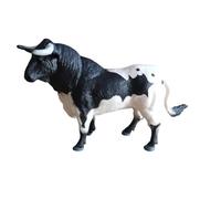 Genérico Figura Toro de Lidia 17cm Juguete Color Negro y Blanco berrendo Edad a Partir de 3 años.