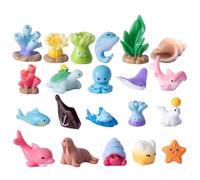 Genérico Figuras De Animales Marinos - Veintiún Figuras Bajo El Mar - Figuras Realistas De Resina Colorida Vida Marina A Granel Interactivas para Recuerdos De Fiesta Juego En El Baño
