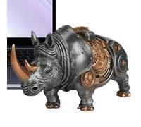 Generico Figuras de animales - Punk Style Collectible, Gear Design Resin Statue | 18 cm Handmade Sculpture, Home Decoration Ornament For Coffee Table Living Room Entrance Shelf Christmas Display