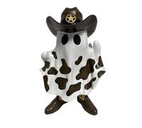 Generico Figuras de fantasma - Cowboy Ghost With Boot | Spook resina Statue And Hat Crafts | Cute Sculpture Decor For Halloween Mantle Fireplace Tabletop Home Indoor Outdoor Garden Tiered Tray