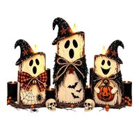 Genérico Figuras de Fantasmas de Halloween 3 Piezas de Madera Decorativas