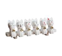Genérico Figuras De Gatos,Estatuillas De Hechas A Mano | Figuras Decorativas con Cascabeles para Hogar - Regalo para Hombre Mujer Familia Oficina Navidad Cumpleaños Días Festivos