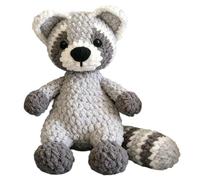 Generico Figuras de hecho a mano, decoración de pantalla, 15 cm Raccoon Plush for Collectors, Soft Yarn Home Decor, Animal Ornament Series with Tabletop Style, Knitted Accents for Bedroom Living