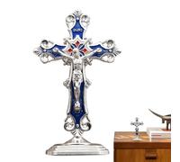 Genérico Figuras De Jesús | Cruz de Cristo para Escritorio,Estatuilla De Cristo con Base Decorativa para Hogar Y Ceremonias Religiosas