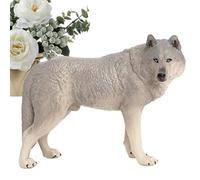 Genérico Figuras de Juguete de Lobo: Modelo Realista de Vida Silvestre, Escultura de Estatua de Antiguo, Detalle Pintado a Mano de plástic sólido, Juego de Aprendizaje Educativo | Mode