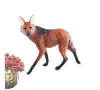 Generico Figuras de juguetes lobo | Lobo marrón realista juega figuras de animales,Figuras de juguete de animales del bosque Juguetes de aprendizaje Cake para niñas 3 años en adelante