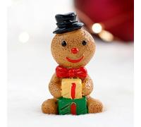 Genérico Figuras de Pan de Jengibre Mini 3 Piezas | Estatuilla navideña de Mesa, artístico de Resina para decoración de Interior, Estante para el hogar, exhibición de repisa, bonsái de espíritu