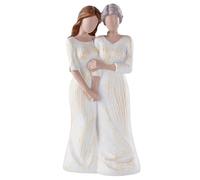 Genérico Figuras Decorativas Madre e Hija, Mamá, Escultura Pintada a Mano,Regalos Emotivos para el Día de la Madre y Cumpleaños, Celebrando el Amor Incondicional,decoración del hogar(20x9x5cm)