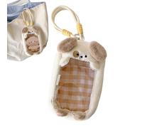 Genérico Figure Display Bags, Display Case, Transparente Dustproof Pouch, Lightweight Portable Design, Travel-Friendly Storage, Collectibles Bag for Backpack, Phone, Baby Toys Use, Cream