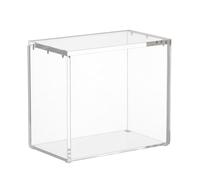 Genérico Figure Holder, Collectibles Stand, Organizer Container, Transparent Shield, Enclosed Viewing Box, Interior Styling Piece, Lounge or Countertop Setup, 7.87x3.94x6.89 Inches