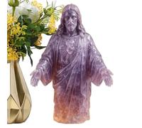 Genérico Figurillas De Jesús En Miniatura,Jesús Resina Tallado Manual | Figura Decorativa Religiosa Católica para Hogar Iglesia Dormitorio Sala Bautismo Altar