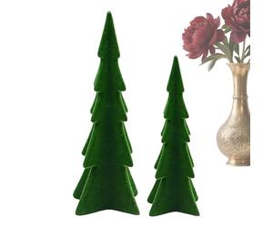Genérico Figurina Albero Di Natale, Decorazione Verde per Feste Stagionali | Decorazione Centrotavola Albero Di Natale 2 Pezzi | per Casa Ufficio Scuola Soggiorno Camera Da Studio