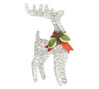 Genérico Figurina de Reno Navideño,con Iluminación De Metal Festivo - para Estante Y Vitrina,para Uso En Festival, Sala De Estar, Exterior, Hogar, Familia, Interior, Entrada, Repisa Navideña