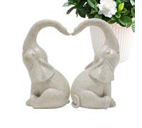 Genérico Figurine de Couple d'éléphants, Figurines d'éléphants aimants, Sculpture d'é t aimant, Figurines animaux n intérieure pour le ble et la déco