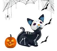 Generico Figurines de perro - Resina Puppy & Cat Statues for Home Decor | Halloween Ornaments for Dog Lovers | Cute Resin Animal Figures | Fall Themed Figurine Gift | Pet Statues & Christmas