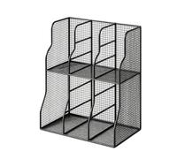 Genérico File Holder For Desk | Double-Tier Vertical Storage | File Storage Document Rack | Ideal For Notebook Paper Document Mail Binder Home Office School Classroom Dorm