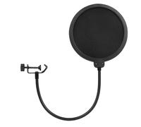 Genérico Filtro Anti-,Protector De Viento para Estudio - Pantalla De Viento De Doble Capa con Cuello Flexible para Doblaje Y Canto