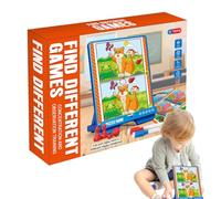 Genérico Find The Difference Games, Fun Picture Puzzle Cards, 5.91x3.94 Inches Educational Interactive Toys, Preschool School Playtime, Hand-Eye Coordination, Travel Skill Development