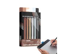 Generico Fine Point Pens Assorted Colors - 0.7 mm 6 Colors Retractable Washable Acrylic Colored Pens Set Smooth Gel Ink Writing Pen | For Office School Journaling Sketching