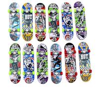 Genérico Finger Mini Skateboard - 9.5cm Deck Truck Finger Board | Alloy Fingertip Skateboard Toy - Desktop Miniature Skate Deck for Kids Adults | Random Color Small Collectible Skill Game Gadget