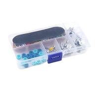 Genérico Finger Skateboard - Alloy Fingerboard Toy Set | 4.92x2.56x0.91 Inches ABS Realistic Mini Skateboards Suitable For Home Classroom School Party Playroom Indoor Outdoor