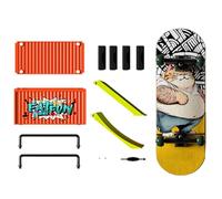 Generico Finger Skateboard - Fun Finger Skateboards Ramp Set | Mini Skateboard Fingerboard - for Children and Adults Improves Fingers Skills Dexterity and Creative Play at Home or Office.