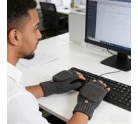 Genérico Fingerless Gloves - Thermal Warm Convertible Mittens, Winter Knitted Touchscreen Gloves, Fingerless to Full Cover Design, Cold Weather Hand Protection for Dog, Walking, Hiking