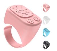 Genérico Fingertip Bluetooth Remote Control - Rechargeable Wireless Scroller Ring, Upgrade Automatic App Control Page Turner for Phones(Pink)