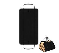 Genérico Firewood Tote Bag with Handles - PE Material 100x50cm Portable Lightweight 150g - Outdoor Camping Log Carrier Pouch For Indoor Fireplace - Kindling Storage Sack