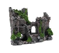 Genérico Fish Aquarium Decor - Resin Vintage Betta Cave Castle, Fish Tank Accessories Decoration, Aquarium Ornament for Saltwater Freshwaters, Home Living Room Office Decor, 6.69x2.76x5.12 Inches