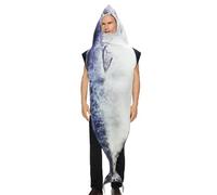 Genérico Fish Costume, Realistic Animal Dress-Up Suit, Cozy Full-Body Halloween Outfit, Fun Masquerade Festival Cosplay Wear, Ideal for Adult Role Play Party Celebration and Events