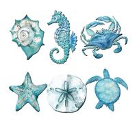 Genérico Fish Decor For Home - Tropical Fish Ornaments | Sea Theme Art Ornament For Bedroom Lake House Outdoor Living Room Nursery Beach House School Cottage Pool Decoration Marine Art