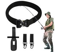 Genérico Fish Fighting Belt- 14.37x7.28 Inches, Wading Belts Fishing Saltwater | Portable Angling Pole Inserter With 2 Hooks For Beginners Anglers Fishermen