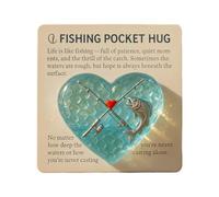 Genérico Fish Hug - Heart Shape Party Keepsake with Card, Pocket Collectible Gift for Friends, Family, Adults, Men, Dad, Fathers, and Coworkers, Symbol of Love, Luck, and Friendship