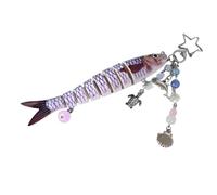 Genérico Fish Keychains - Wallet Charm for Women | Decorative Aquatic Pendant with Zinc Alloy Clasp & Polished Enamel Coating for Purse, Backpack, Handbags and Bag Accessories, 6.89x1.18x0.79 inches