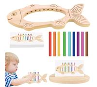 Genérico Fish Shaped Color Sorting Toy - 9.45 Inches Fine Motor Skill Development and Educational Activity for Preschoolers, Water-Based Paint Learning Set for Color Recognition, Early Learning.